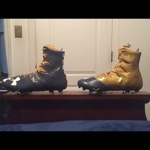 UA cleats navy and gold size 12 used